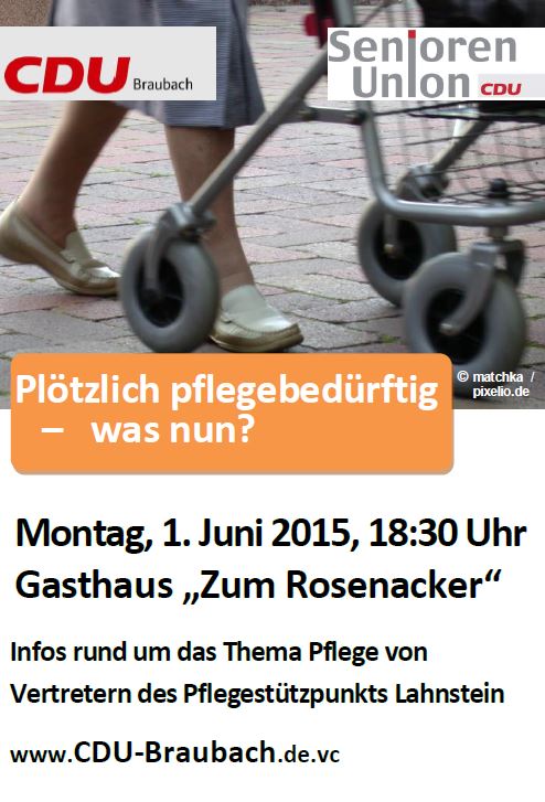 Ploetzlich pflegebeduerftig