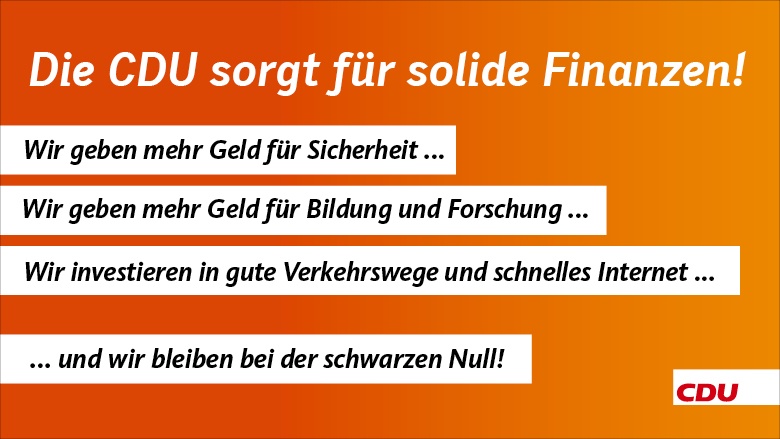 Flugblatt Solide Finanzen